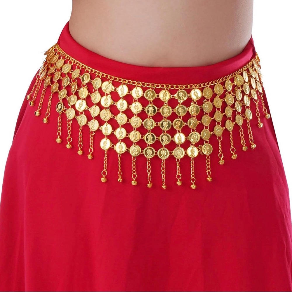 NEW! Coin Chain Waist Belt Gold Tone - Picture 7 of 8